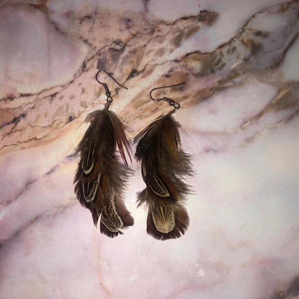 Feather earrings